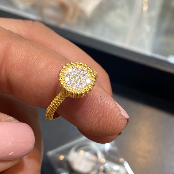 14k Gold Plated Solitaire Engagement Ring - Picture 8 of 10